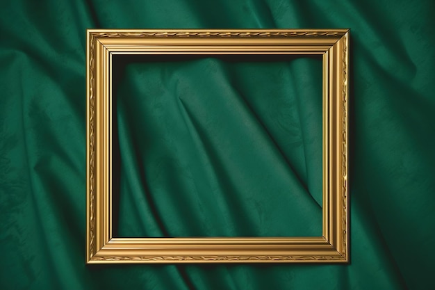 Gouden frame op groene achtergrond