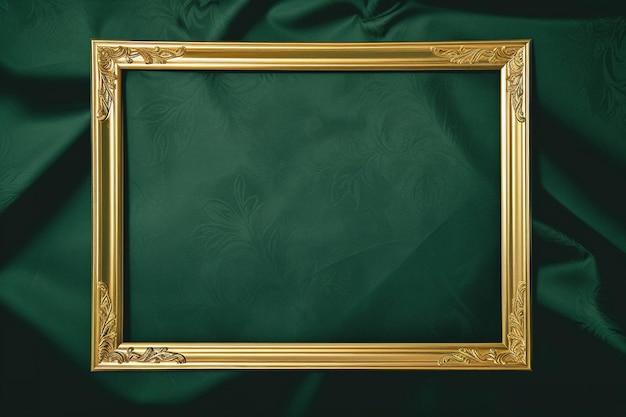 Foto gouden frame op groene achtergrond