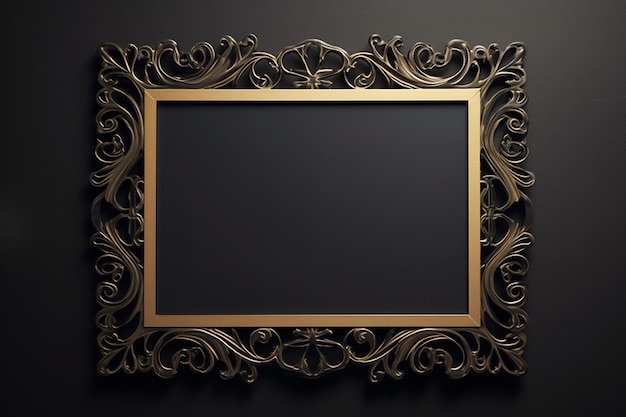 Gouden frame op zwart