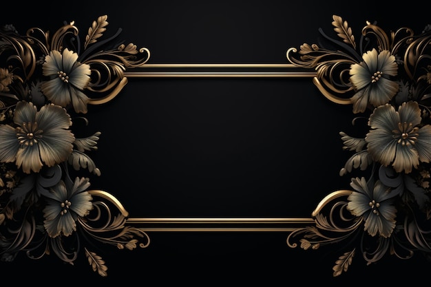 Gouden frame op zwart