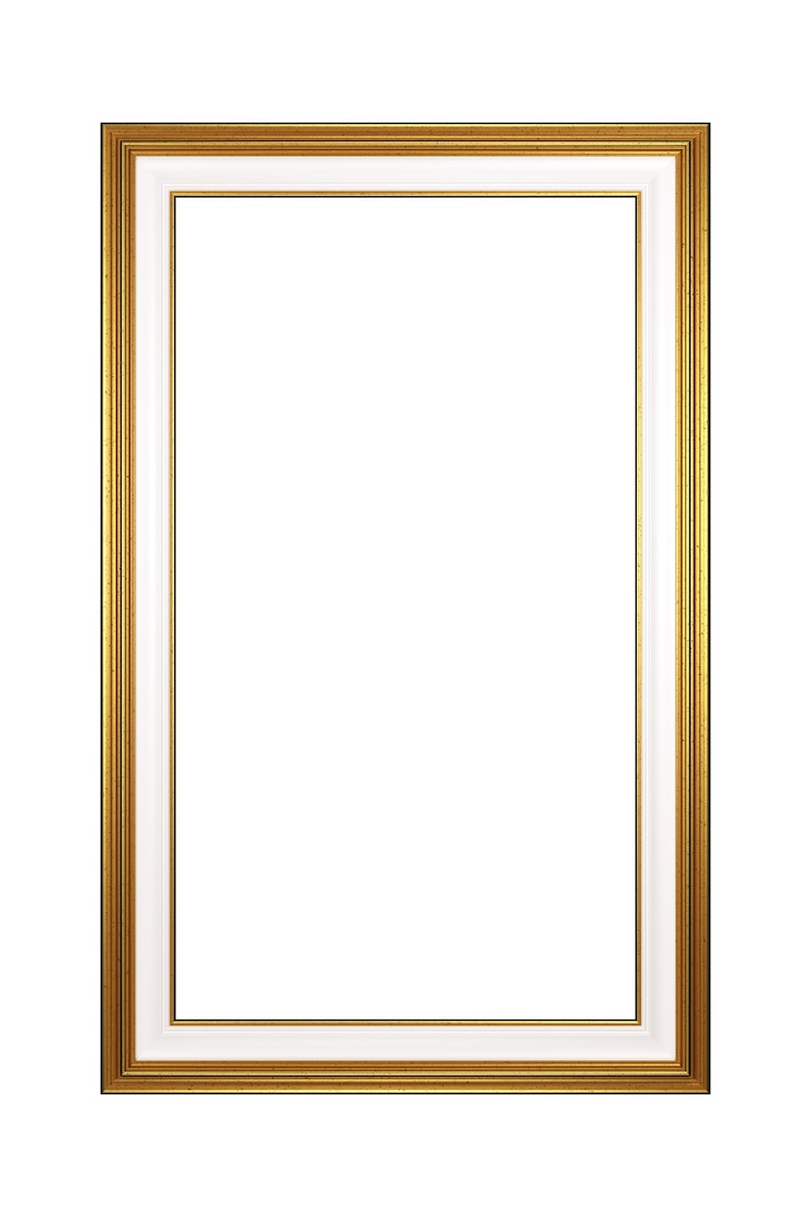 Foto gouden geïsoleerde portret lege omlijsting