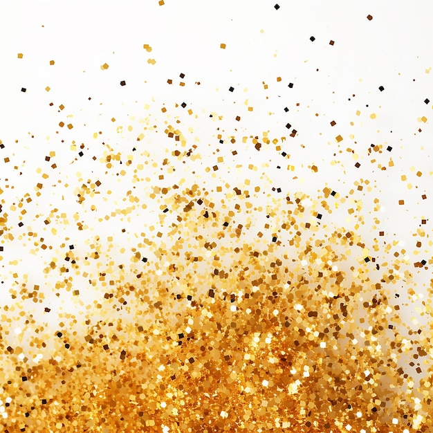 Foto gouden glanzende glitter abstracte achtergrond gouden glinsteringen op witte achtergrond