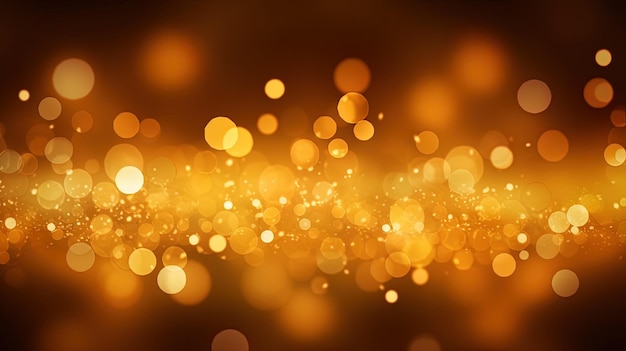 Gouden glinsterende achtergrond schitterende wazige spotlichten Bokeh Glinsterende gouden licht achtergrond textuur