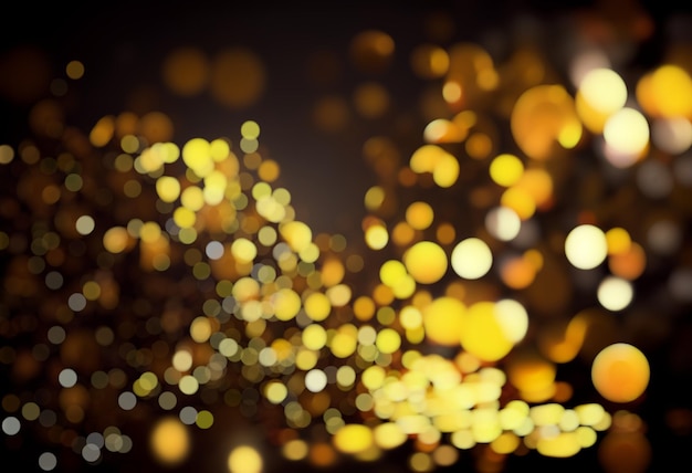 Gouden glitter bokeh lichten achtergrond Kerstdecoratie Intreepupil Luxe Decoratie Feestelijk