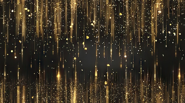gouden glitter op een naadloze zwarte achtergrond