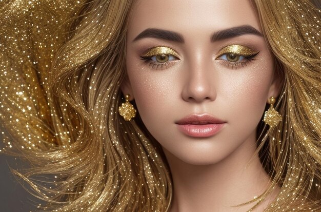 Gouden glitter realistisch