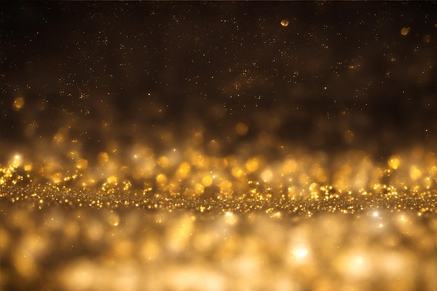 gouden glitter vintage lichten achtergrond goud en zwart verfoeid