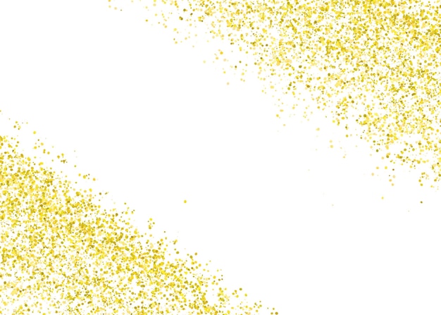 Gouden glitterdeeltjes op witte achtergrond