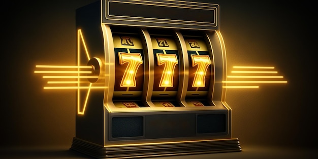 Gouden gokautomaat wint de jackpot big win concept casino jackpot