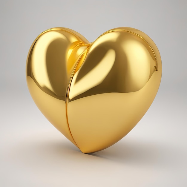 Gouden hart 3d