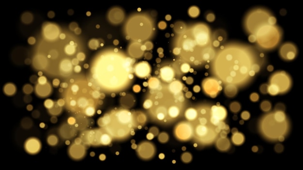 Gouden heldere bokeh abstracte achtergrond glitter gouden bokeh perfect voor behangachtergrond