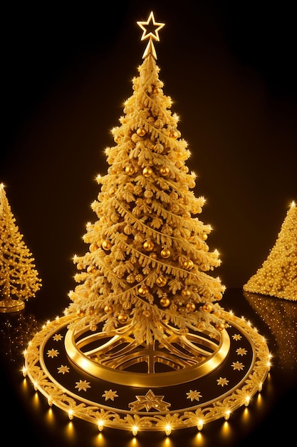 Gouden kerstboom