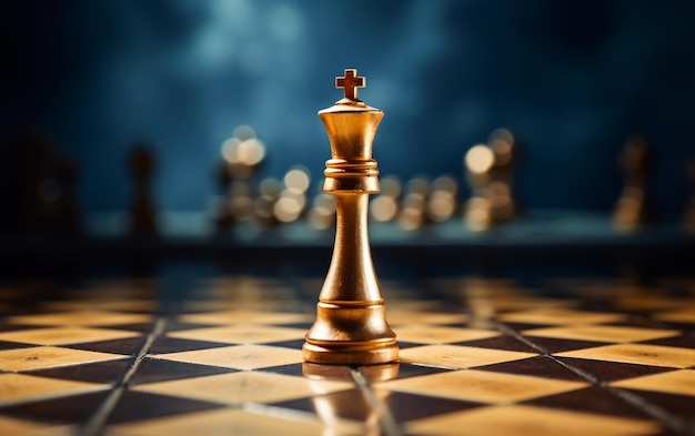 Gouden koningin is de leider van het schaakspel.