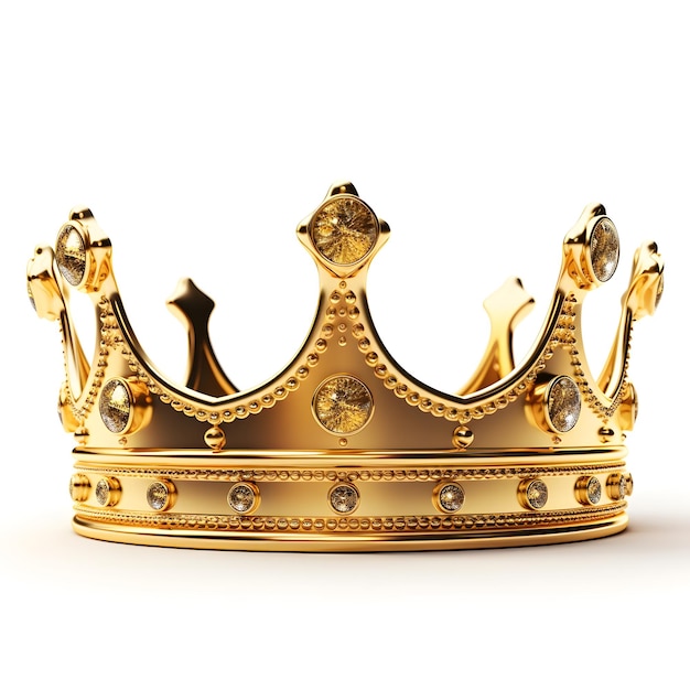 gouden kroon geïsoleerd op wit