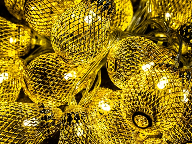 gouden lichten. kerstverlichting decoratie