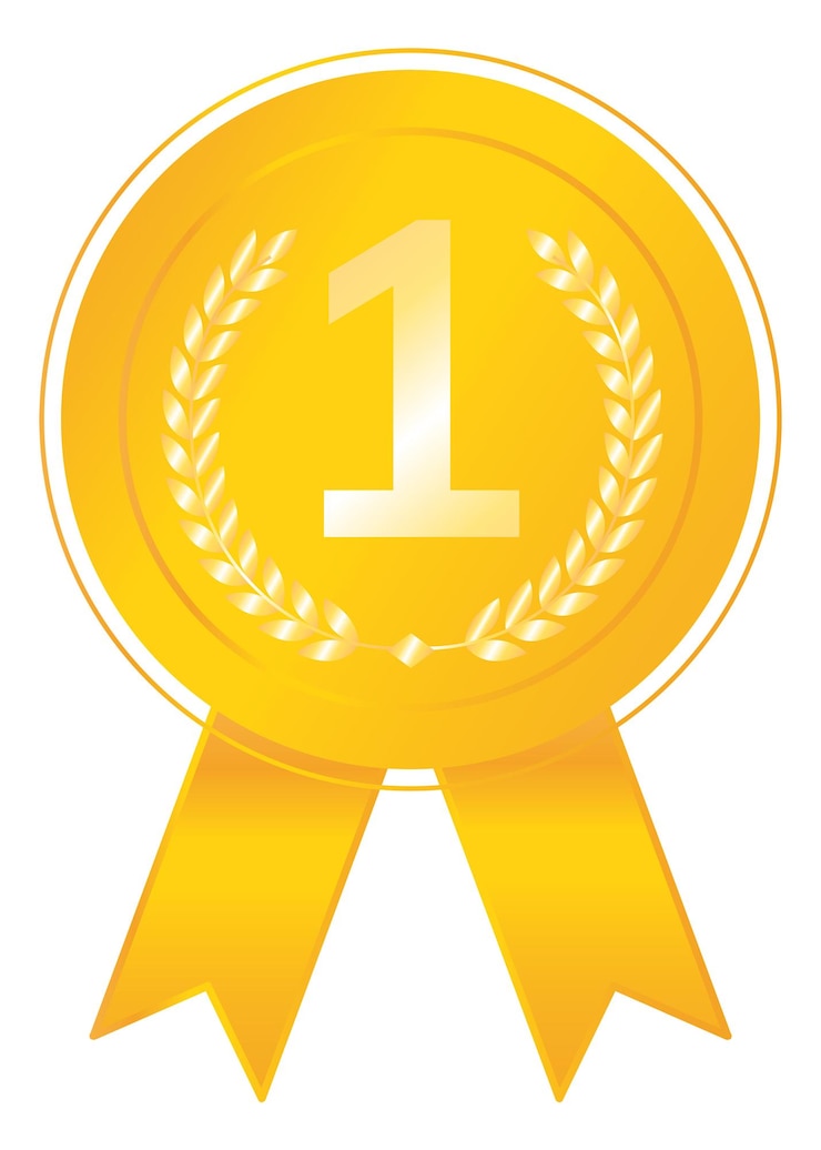 Foto gouden medaille png badge sticker doorzichtige achtergrond