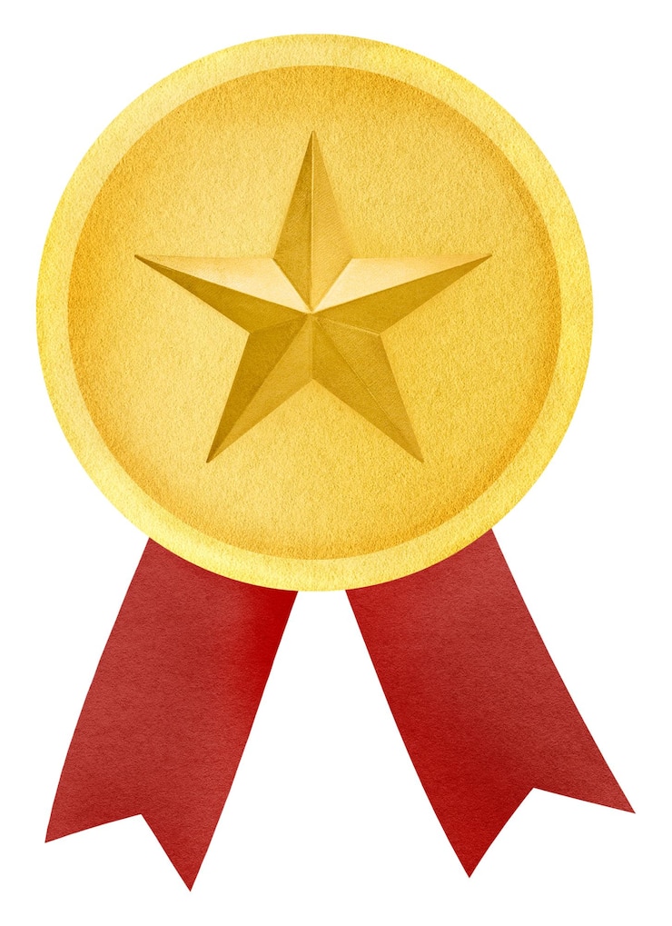 Foto gouden medaille png sticker doorzichtige achtergrond