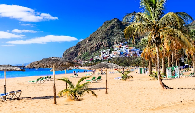 Foto gouden mooi strand las teresitas