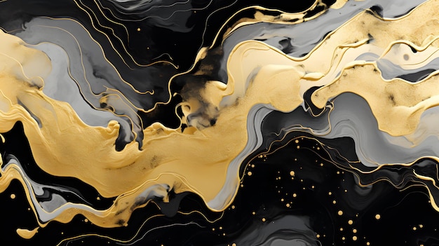 Gouden natuurlijke patroon van zwart marmer Gouden Rusland textuur achtergrond voor productontwerp
