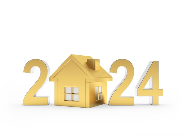 Foto gouden nummer 2024 met huis