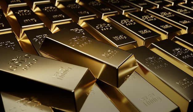 Gouden passementconcept over gouden waarde, succes en financieel