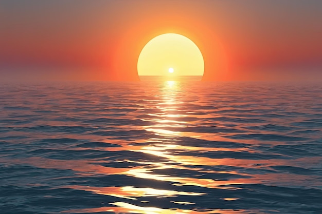 Gouden reflecties van zonsondergang op de golven van de oceaan