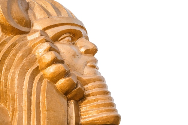 Gouden sculptuur van de sfinx achtergrond close-up
