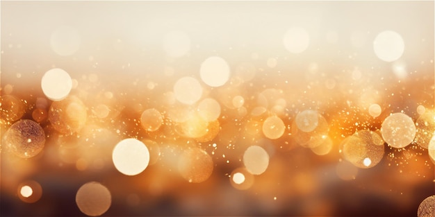 gouden sprankelende bokeh kerst achtergrond banner