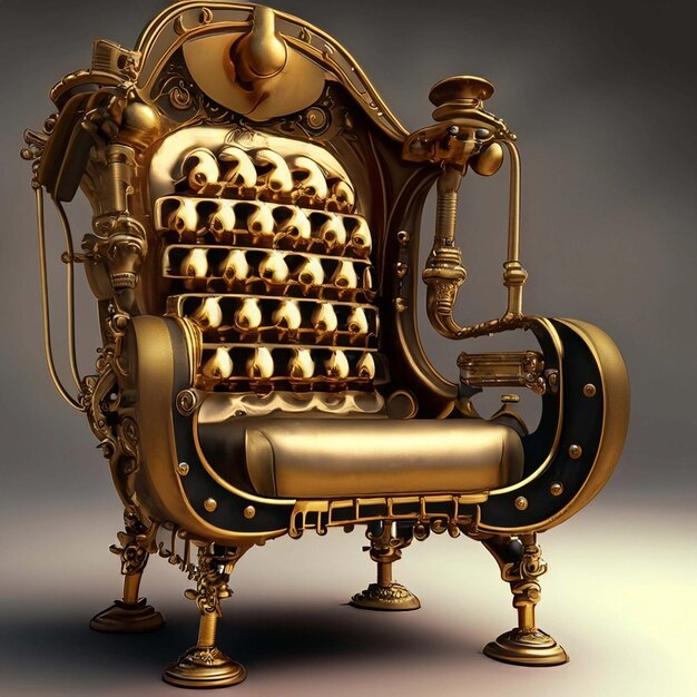 Gouden Steampunk-stoel