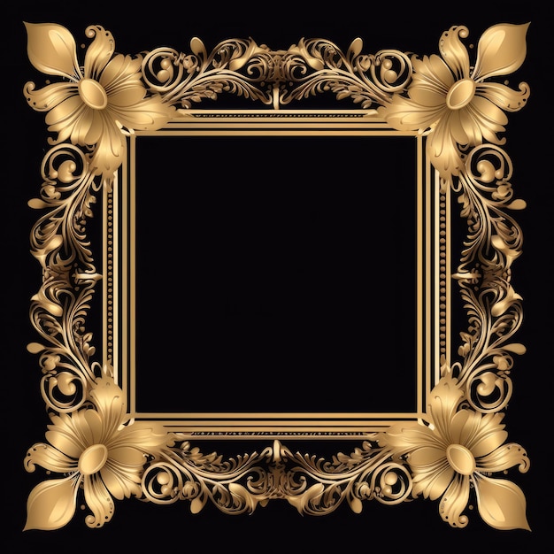 Gouden vierkant frame