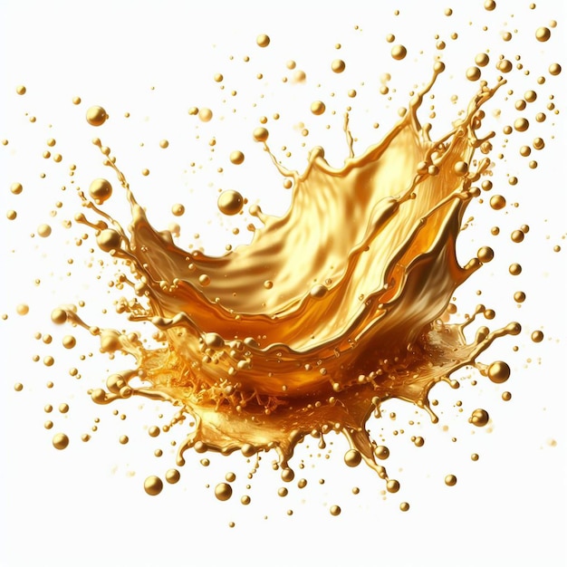 Gouden vloeibare splash