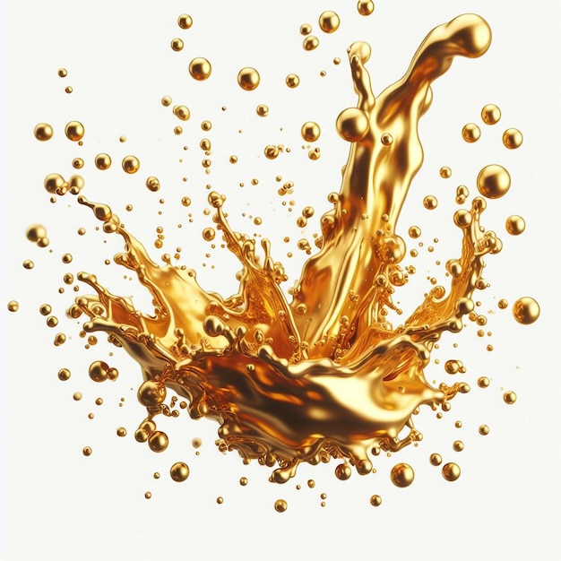 Gouden vloeibare splash