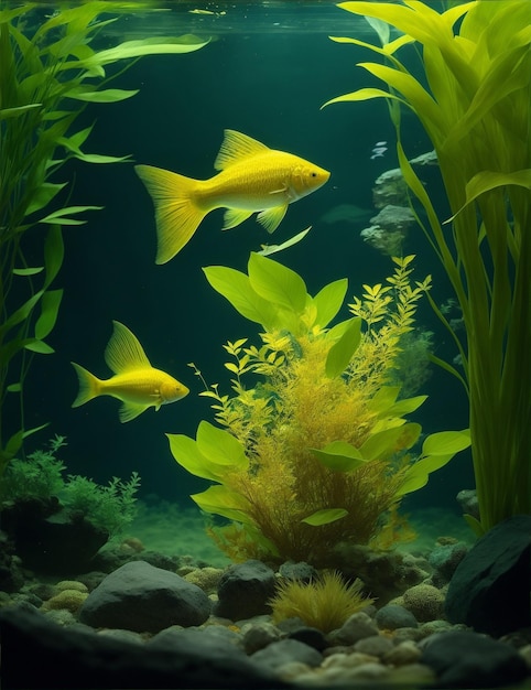 Gouden weerhaakvissen in een aquarium