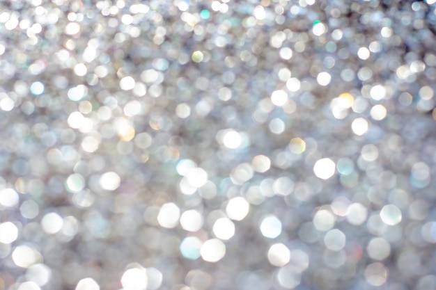 Foto gouden zilver glitter bokeh wazig abstracte overlay