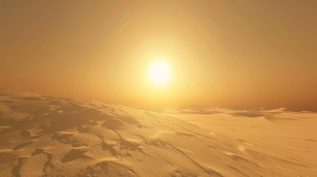 Gouden zonsondergang over woestijnduinen