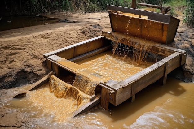 Goudwinning Sluisbox Watergebaseerde scheidingstechniek Generatieve AI