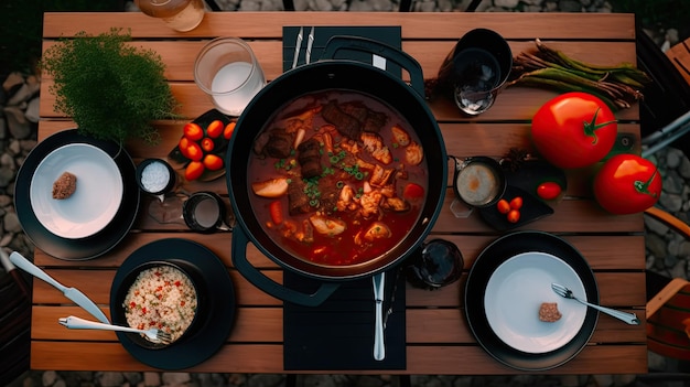 Goulash 파프리카로 양념한 고기와 야채의 수프 또는 스튜