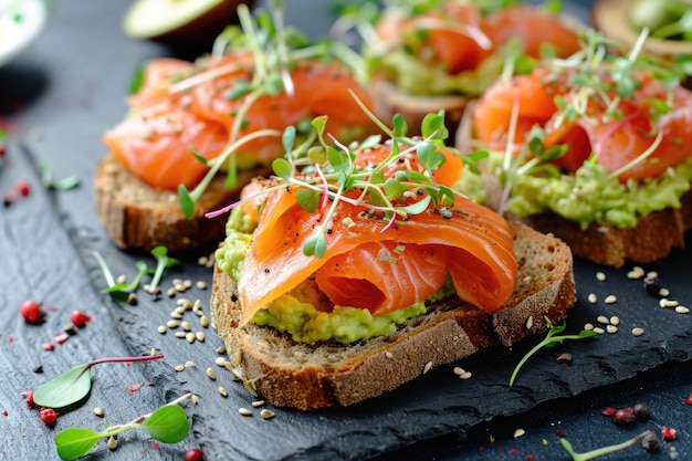 Gourmet Avocado Toast with Salmon