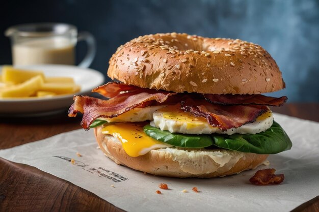 Premium Photo | Gourmet Bacon and Egg Burger