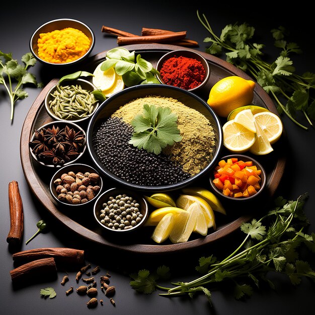 Gourmet chocolate dessert on wooden table decorated with spices generated by AI