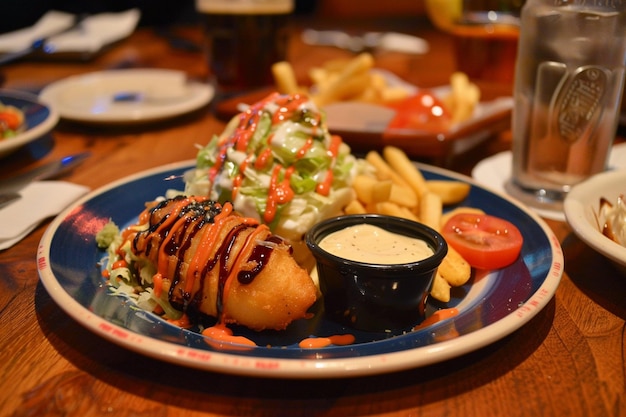 Gourmet Fish and Chips Meal with Seasoned Fries