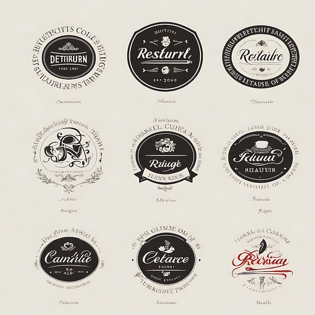 Gourmet Galore A Visual Feast of Restaurant Logos