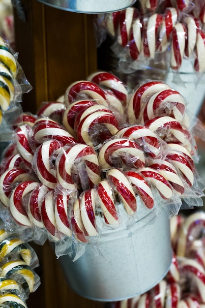 Gourmet hard candies for Christmas holidays.