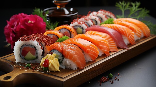 Gourmet japanese sushi platter