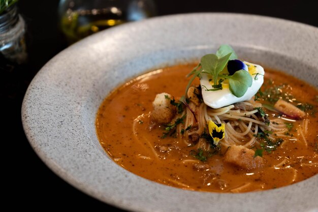 Gourmet Peruvian food dishes on black background by Yuri Ugarte Cespedes