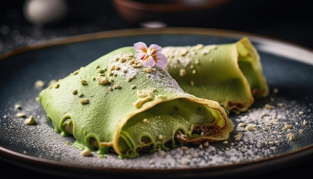 AIが生み出す新鮮な肉と野菜のグルメプレート