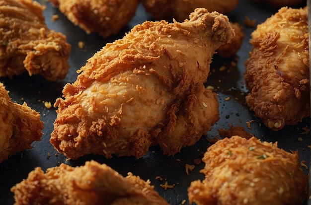 Photo gourmet plated fried chicken