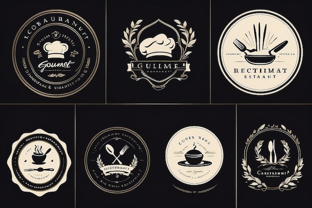 Photo gourmet restaurant logo