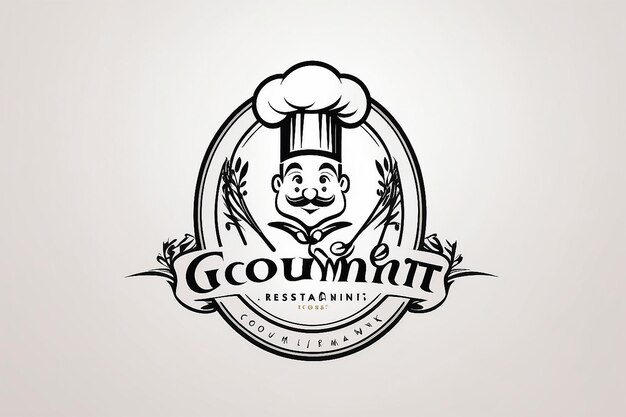 Photo gourmet restaurant logo