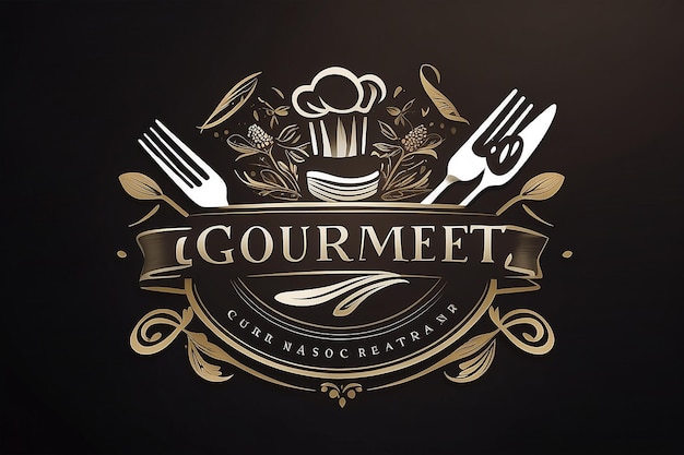 Photo gourmet restaurant logo